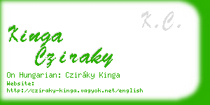 kinga cziraky business card